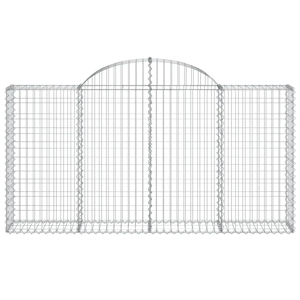 Arched Gabion Baskets 3 pcs 200x30x100/120 cm Garden Barrier Retaining Wall