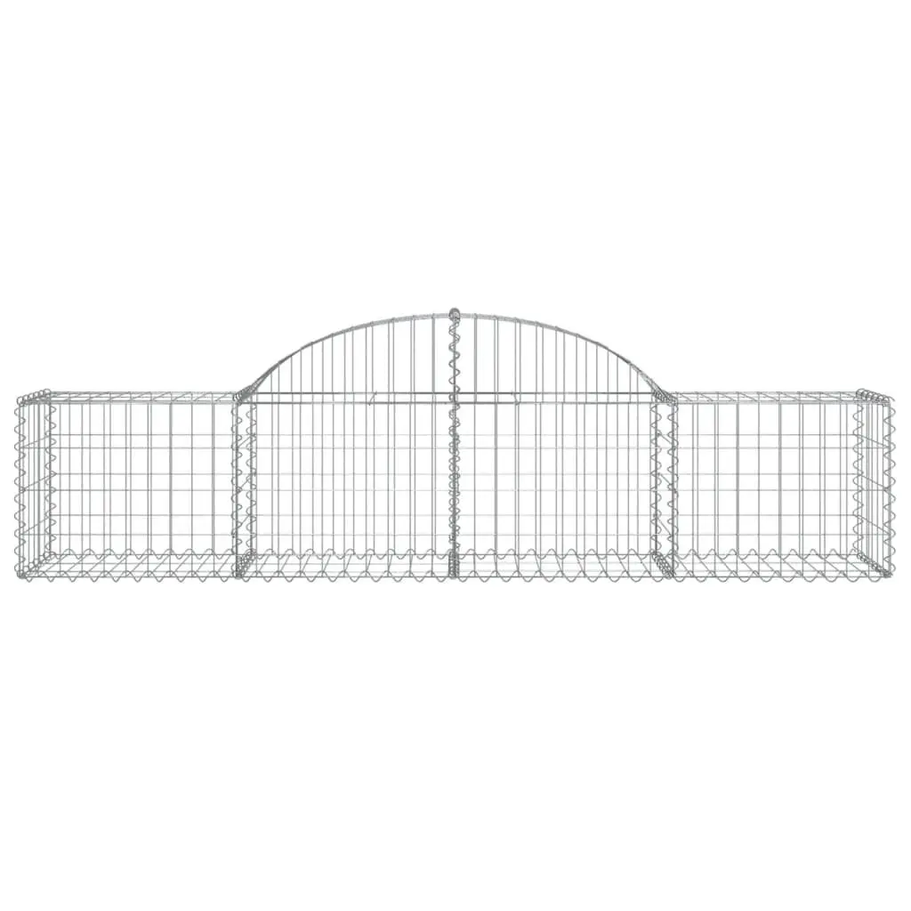 Arched Gabion Baskets 2 pcs Garden Barrier Retaining Wall Decorative Outdoor