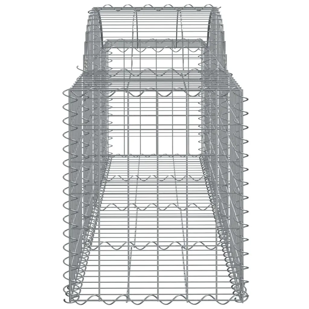 Arched Gabion Baskets 3 pcs 200x50x60/80 cm Garden Barrier Retaining Wall