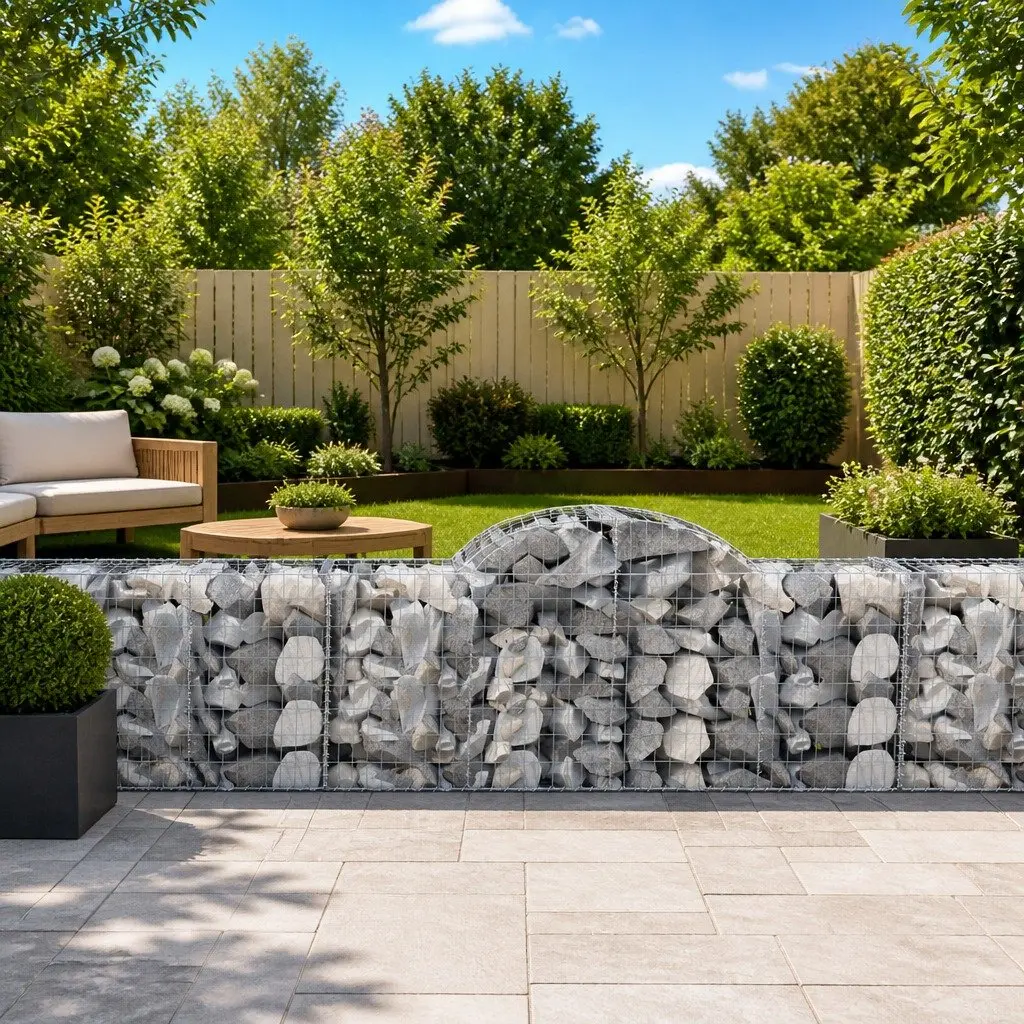 Arched Gabion Baskets 5 pcs for Home Use