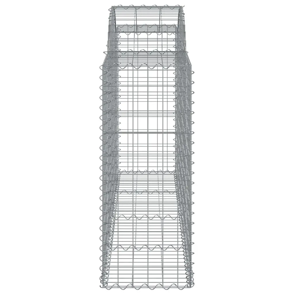 Arched Gabion Baskets Galvanised Iron 200 x 50 x 100120 cm Silver 2 pcs