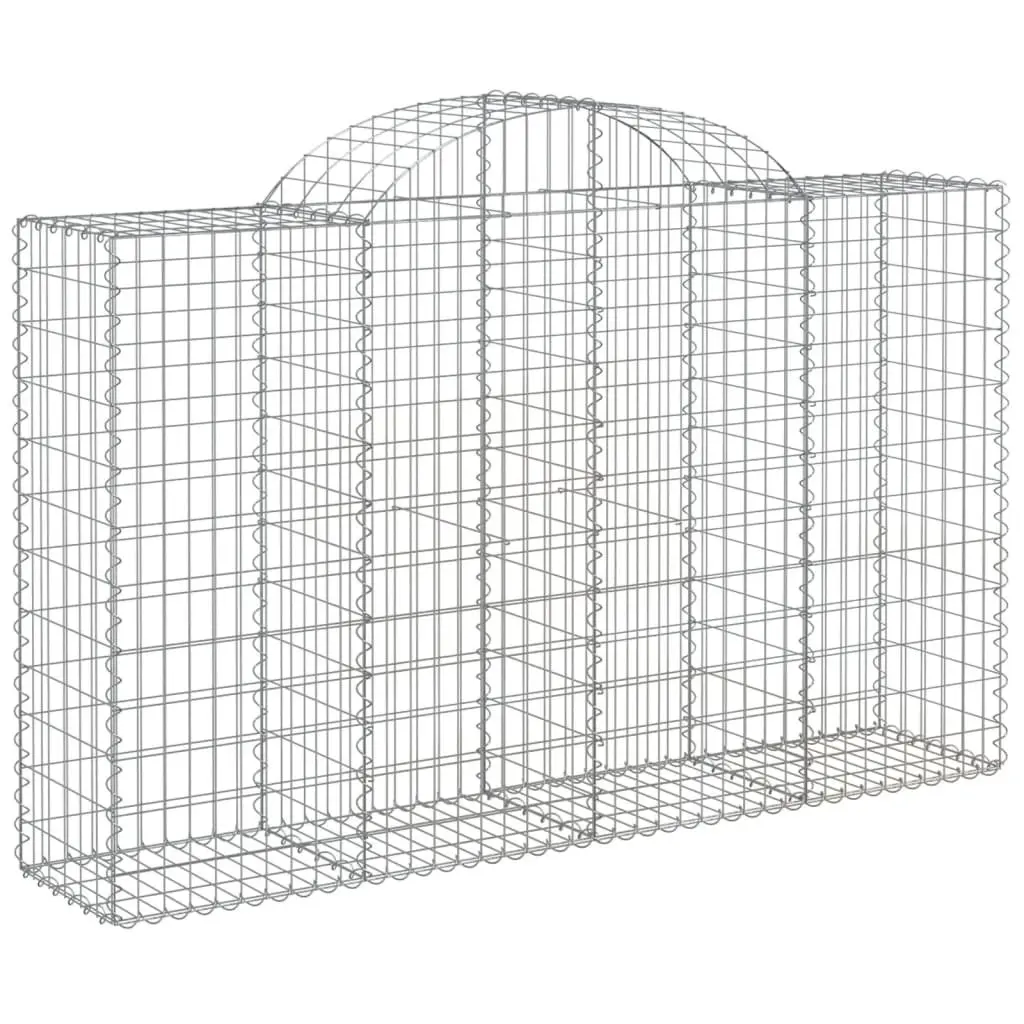 Arched Gabion Baskets 4 pcs Garden Barrier Retaining Wall Decorative Outdoor