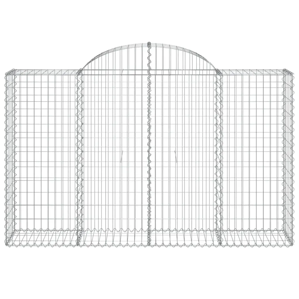 Arched Gabion Baskets 4 pcs Garden Barrier Retaining Wall Decorative Outdoor