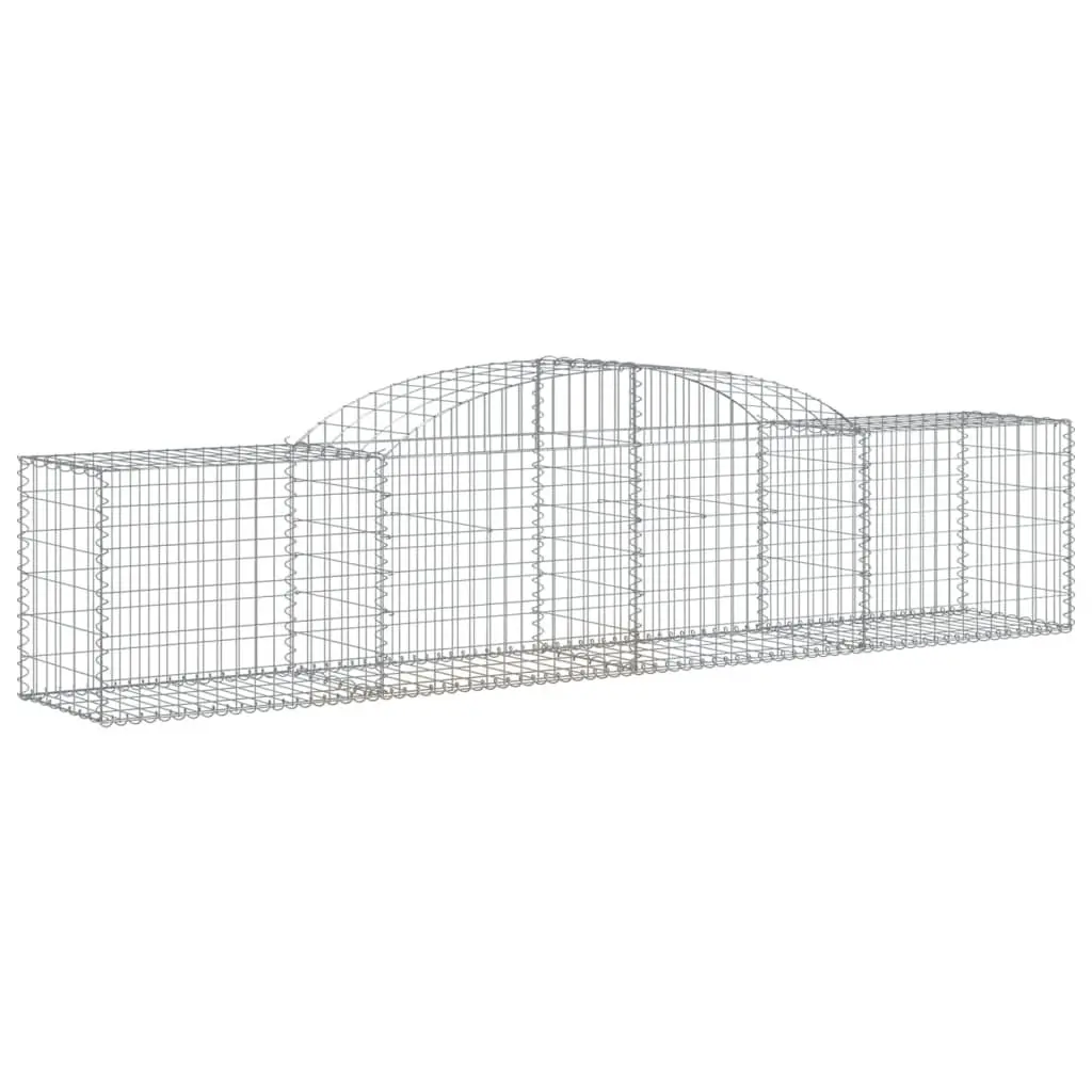 Arched Gabion Baskets 4 pcs Garden Retaining Wall Barrier Decorative Outdoor
