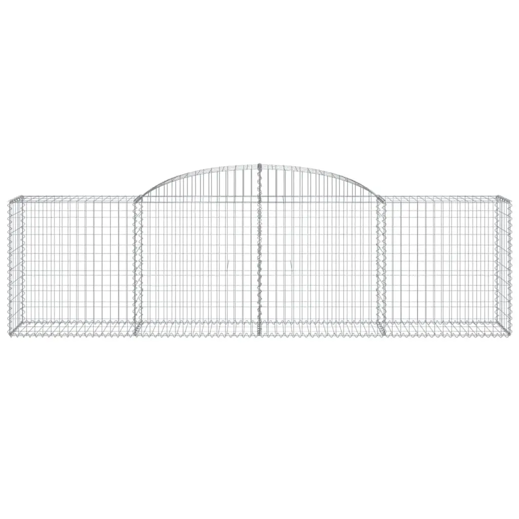 Arched Gabion Baskets 6 pcs Garden Barrier Retaining Wall Decorative Outdoor