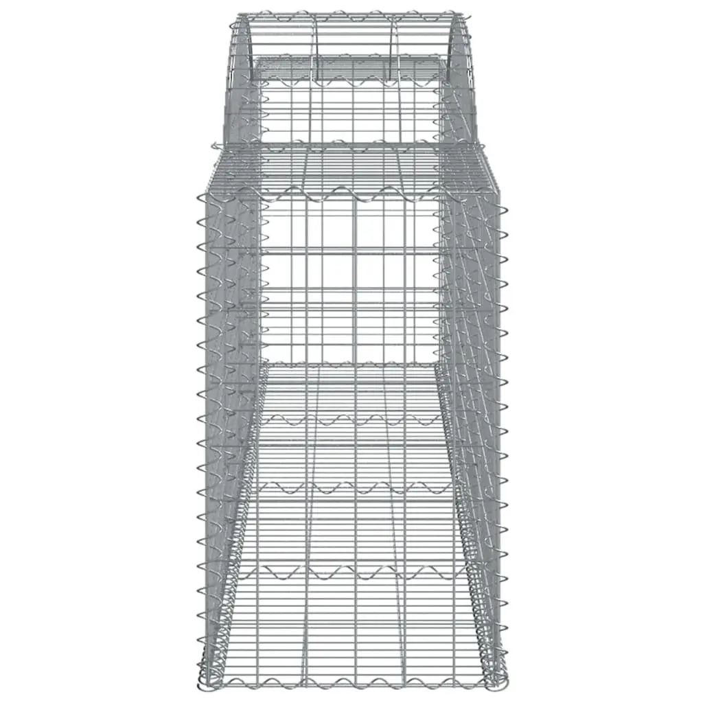 Arched Gabion Baskets 6 pcs Garden Barrier Retaining Wall Decorative Outdoor