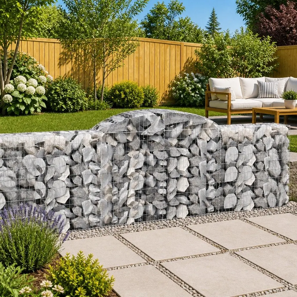 Gabion Baskets Arched Galvanised Iron 300 x 50 x 100120 cm Silver 9 Piece Garden Barrier Retaining Wall Outdoor Decoration