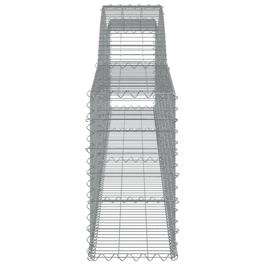 Arched Gabion Baskets 3 pcs 400x30x60/80 cm Silver Garden Retaining Wall Barrier