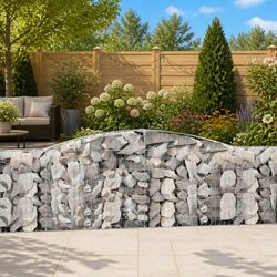 Practical Arched Gabion Baskets for Garden Walls and Barriers
