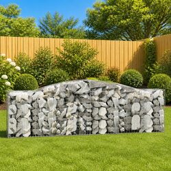 Versatile Arched Gabion Baskets for Garden Use