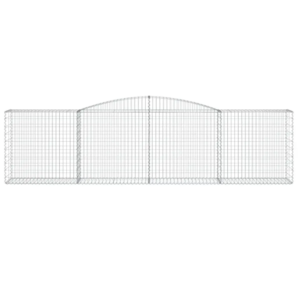 Arched Gabion Baskets Set 5 pcs Garden Barrier Decorative Retaining Wall Outdoor