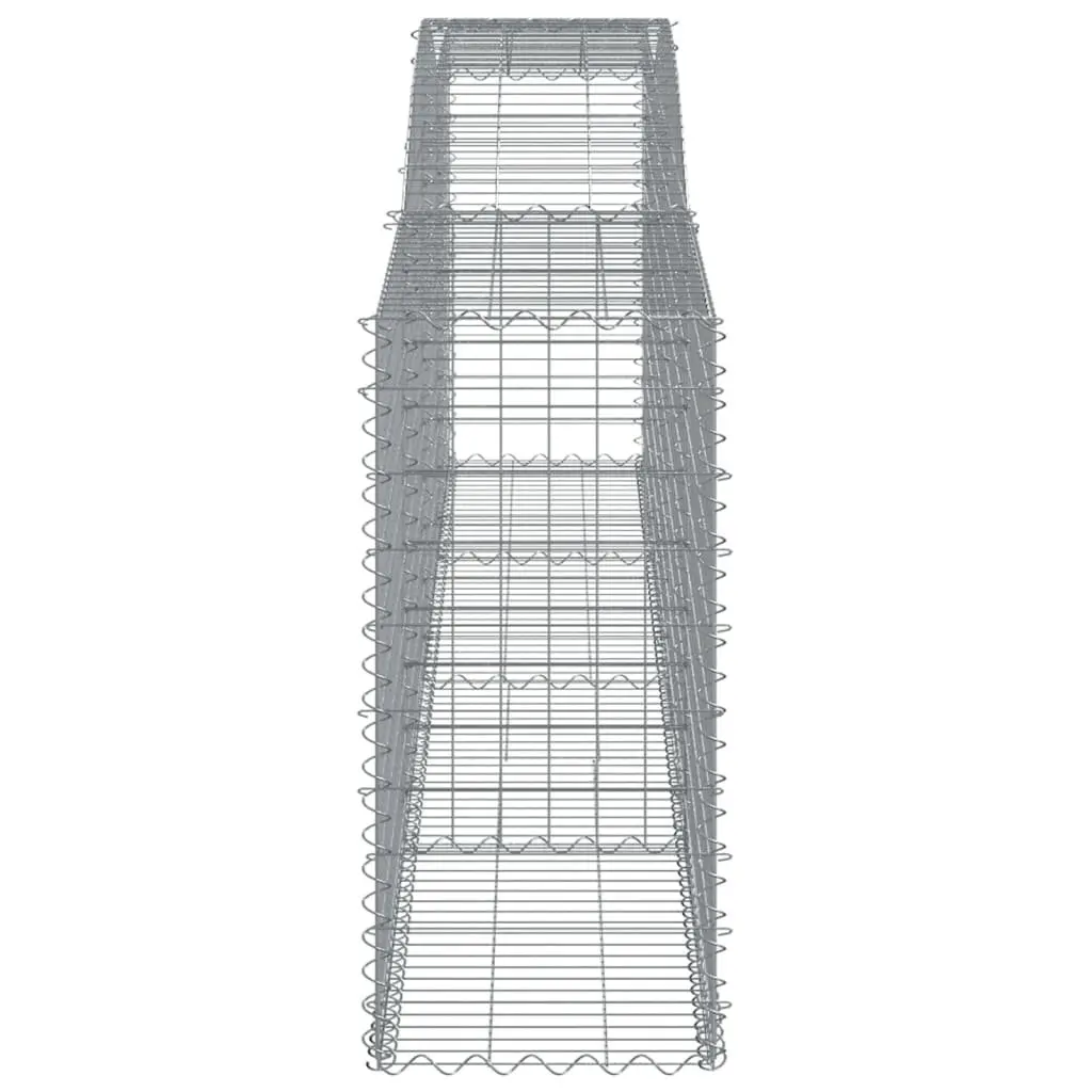Arched Gabion Baskets Set 5 pcs Garden Barrier Decorative Retaining Wall Outdoor