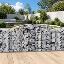 Arched Gabion Baskets 7 pcs Garden Barrier Retaining Wall Decorative Outdoor