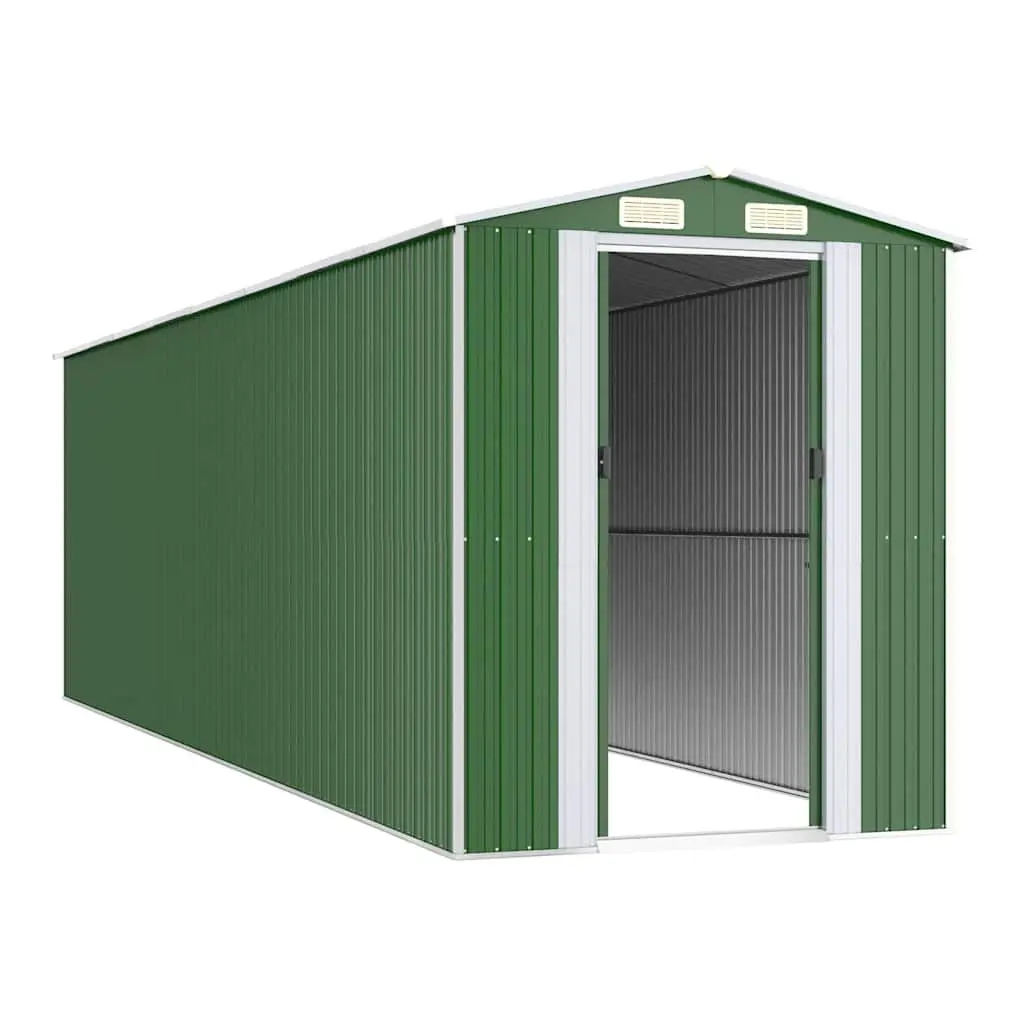 Garden Shed Storage Tool House Outdoor Galvanised Steel Green Large Spacious
