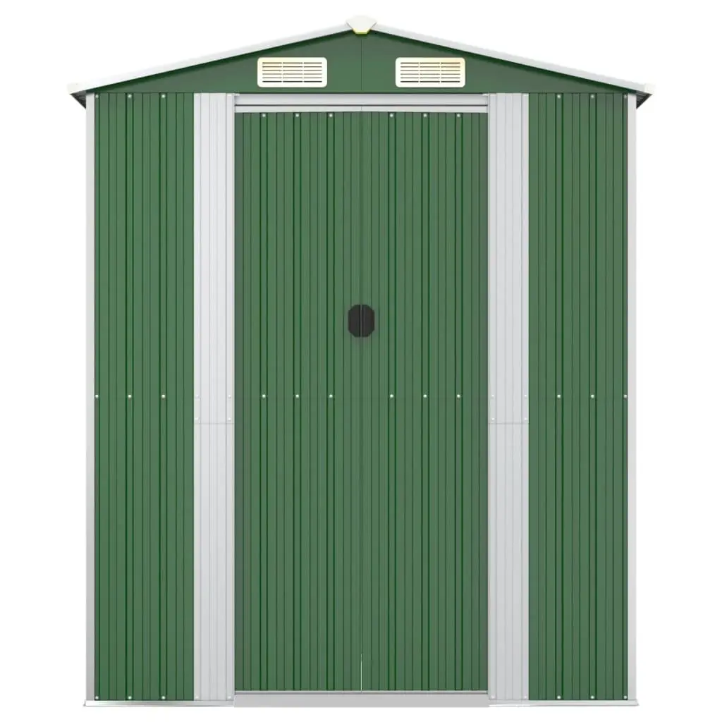 Garden Shed Storage Tool House Outdoor Galvanised Steel Green Large Spacious