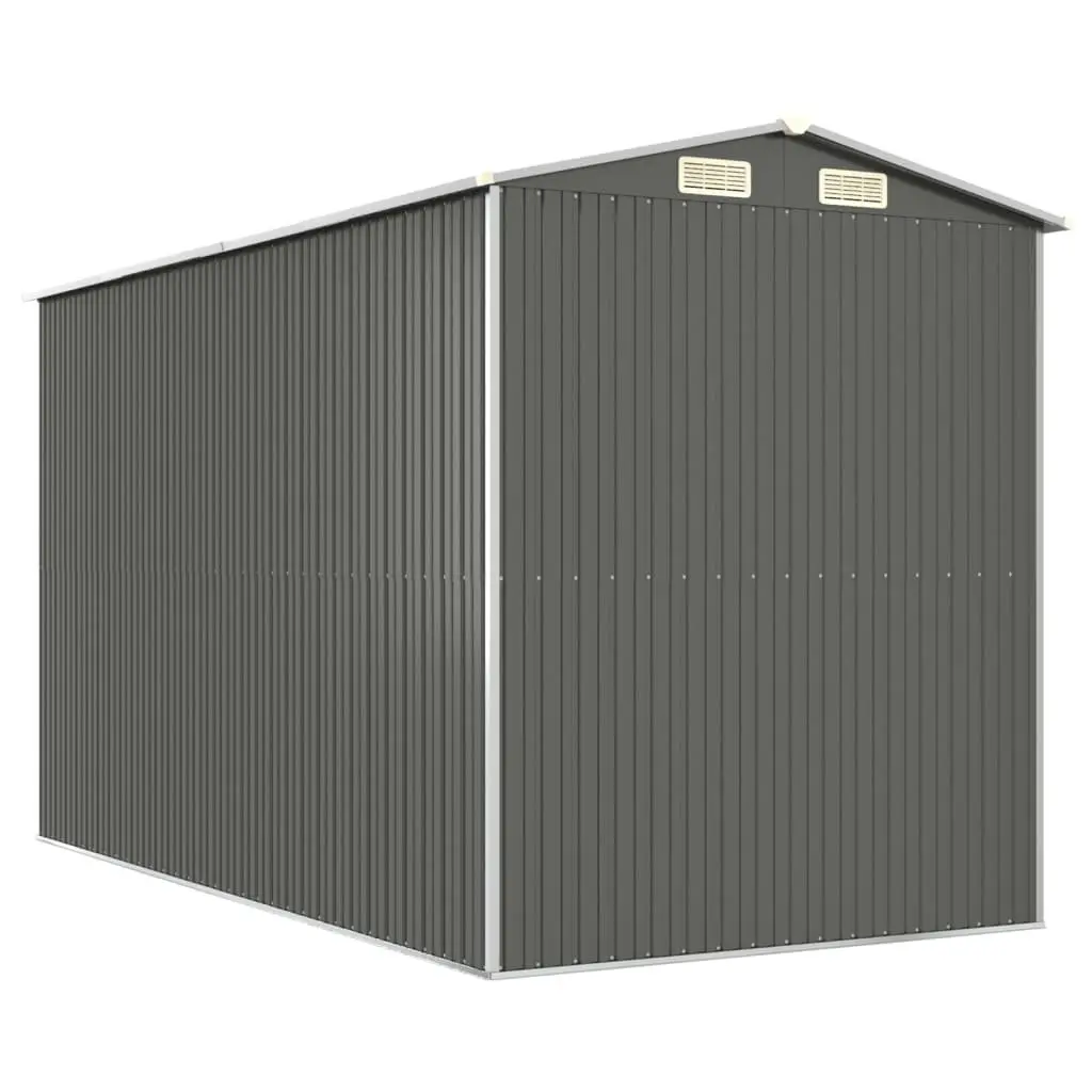 Garden Shed Galvanised Steel 192x357x223cm Grey
