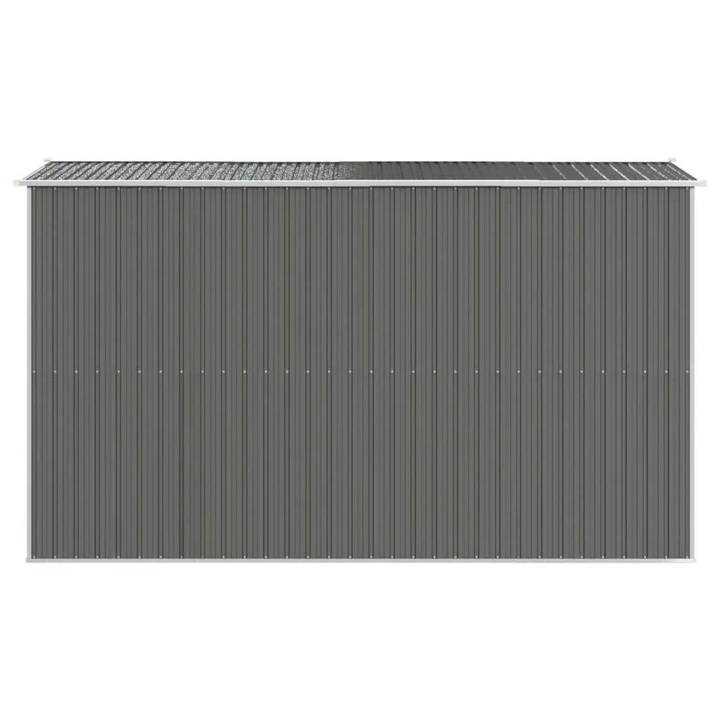 Garden Shed Galvanised Steel 192x357x223cm Grey