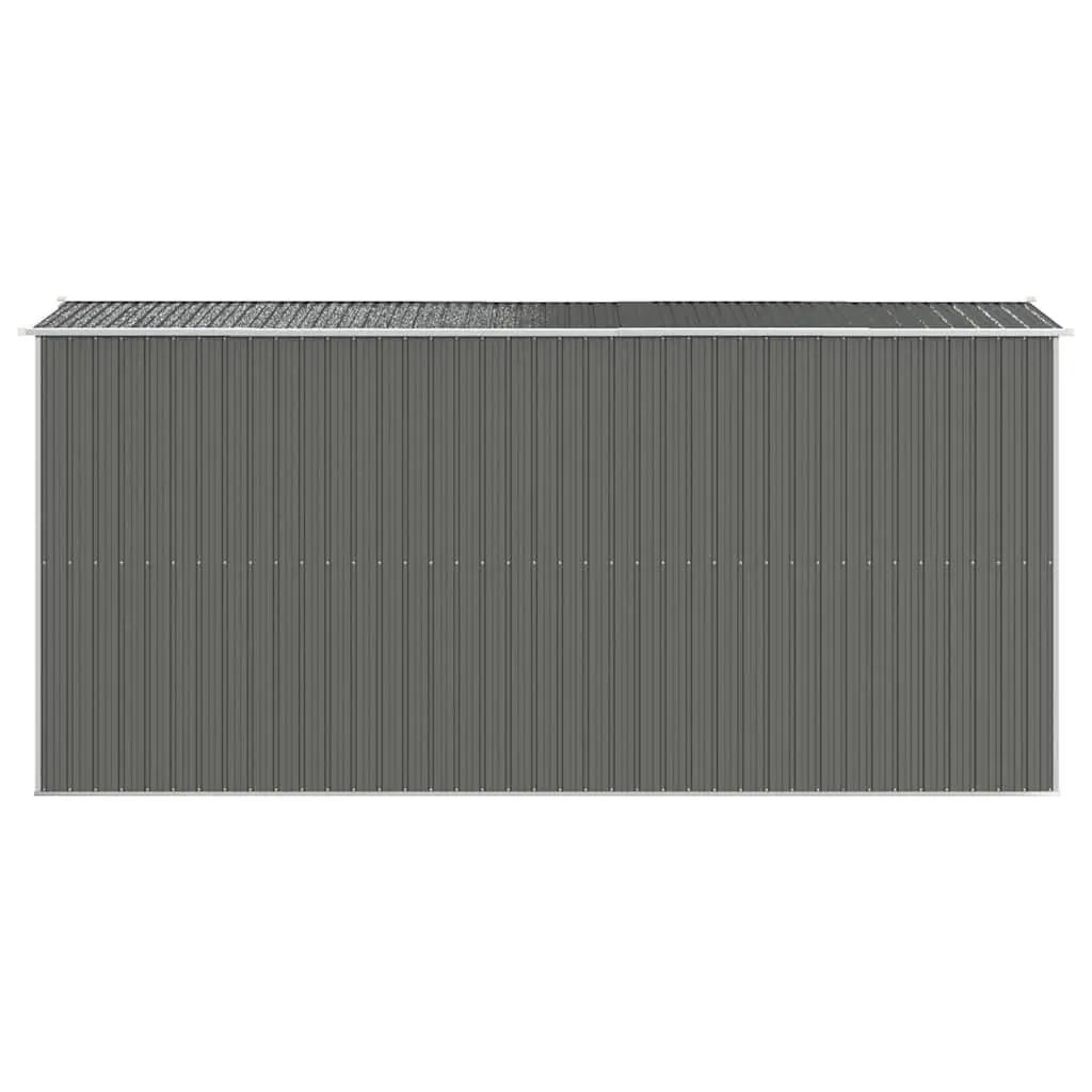 Outdoor Storage Shed Galvanised Steel Grey 192x440x223cm Durable Tool House