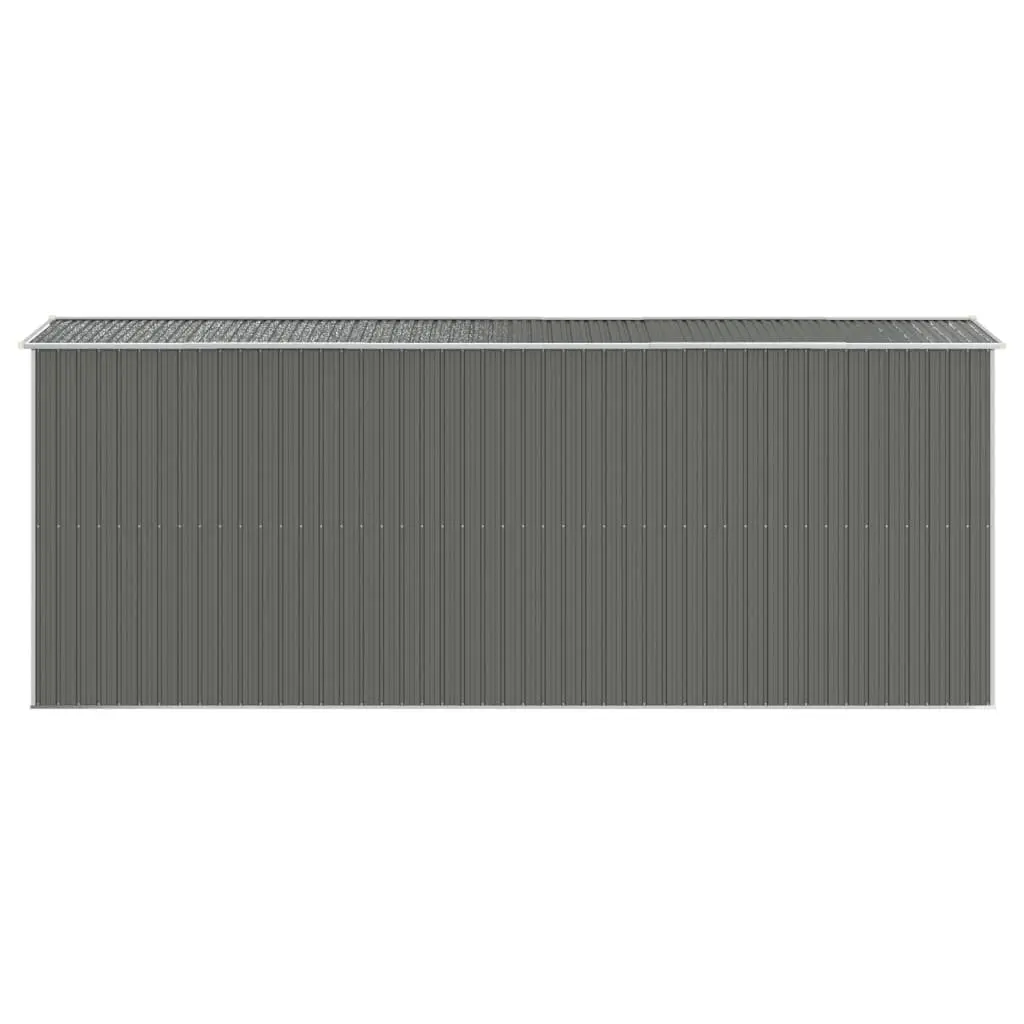 Garden Shed Galvanised Steel 192x523x223 cm Grey Outdoor Storage Tool House