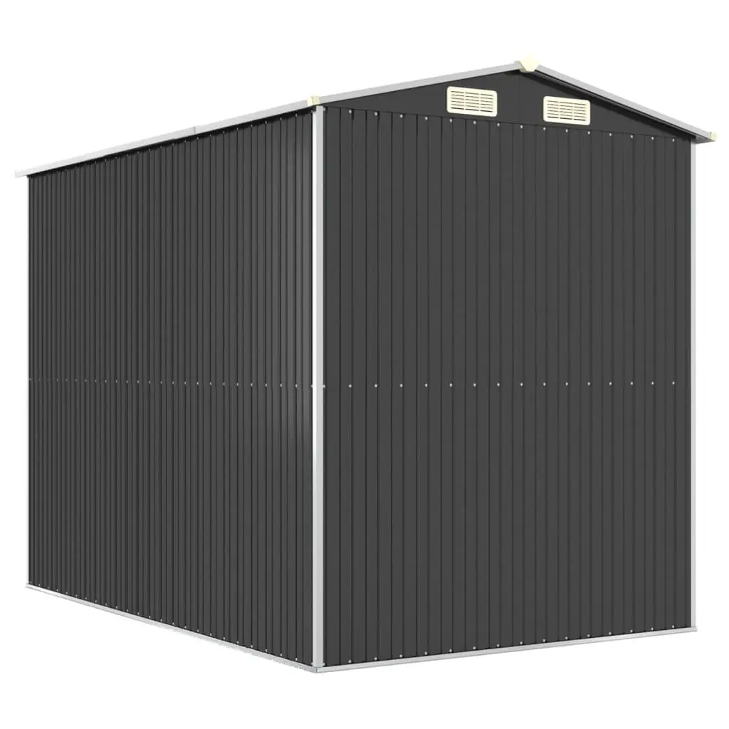 Garden Shed Outdoor Storage 192x274x223cm Galvanised Steel Anthracite Tool House