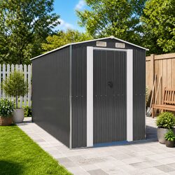 Practical Storage Solution with Anthracite Garden Shed