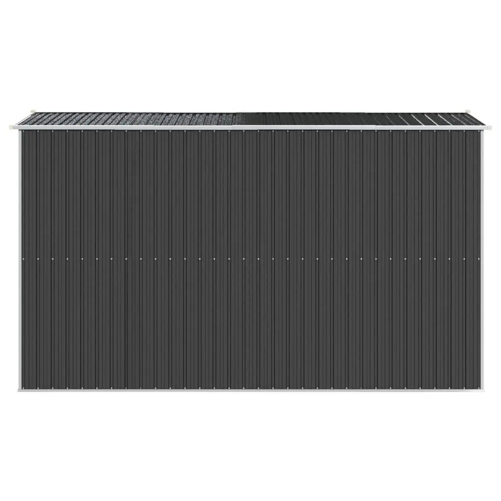 Garden Shed Galvanised Steel Anthracite 192x357x223 cm Outdoor Storage Tool Equipment