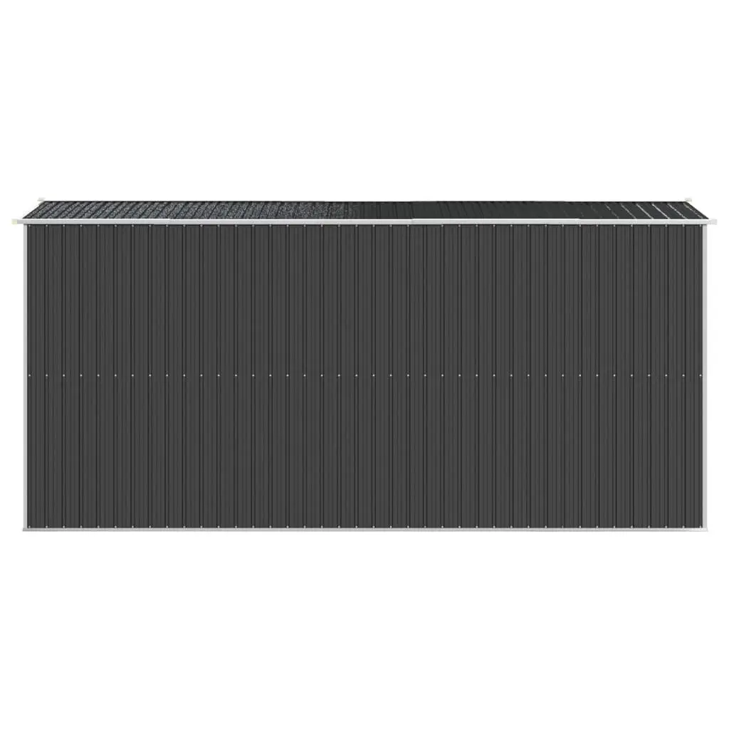 Garden Shed Galvanised Steel 192 x 440 x 223 cm Anthracite Outdoor Storage Tool House