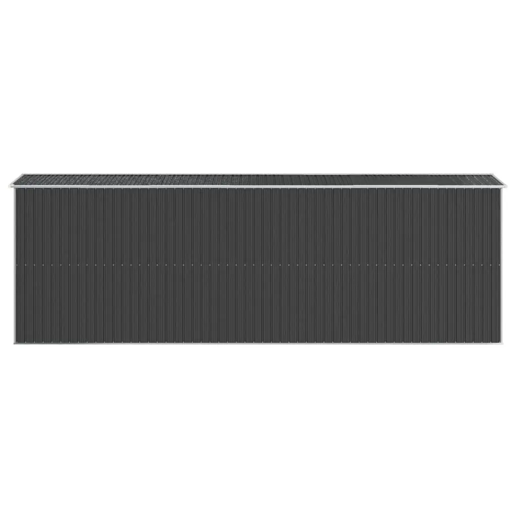Garden Shed Anthracite Outdoor Storage Tool House Galvanised Steel 192x606x223cm
