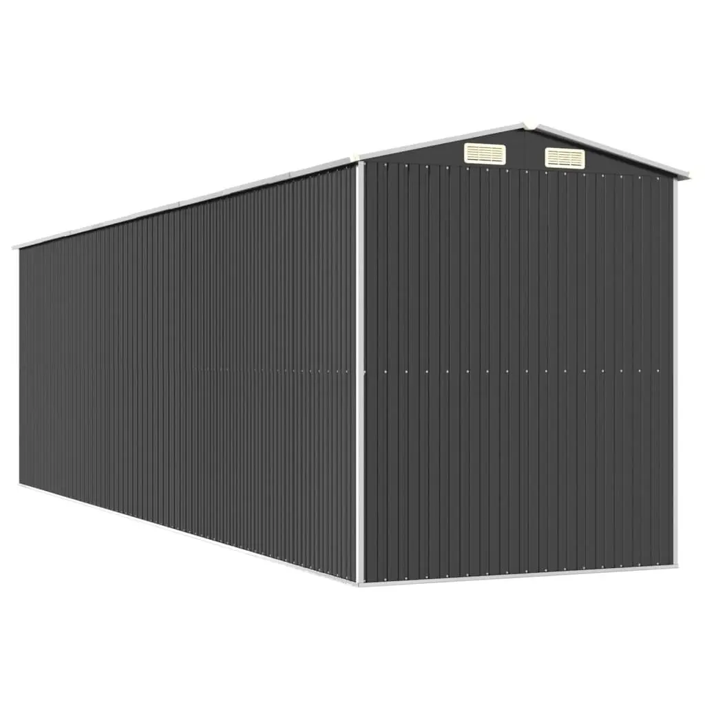 Garden Shed Galvanised Steel 192 x 689 x 223 cm Anthracite Outdoor Storage Tool House