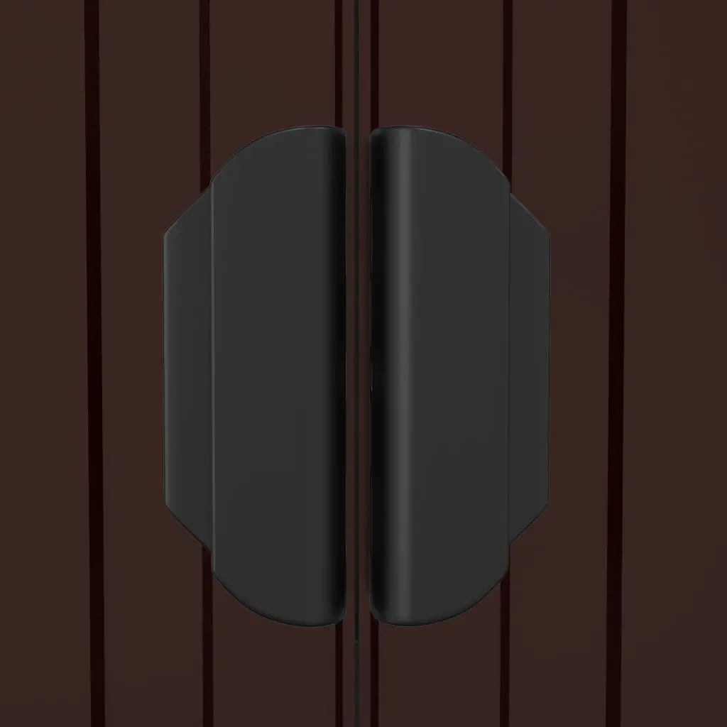 Garden Shed Galvanised Steel Dark Brown Outdoor Storage Tool House 192 x 274 x 223 cm
