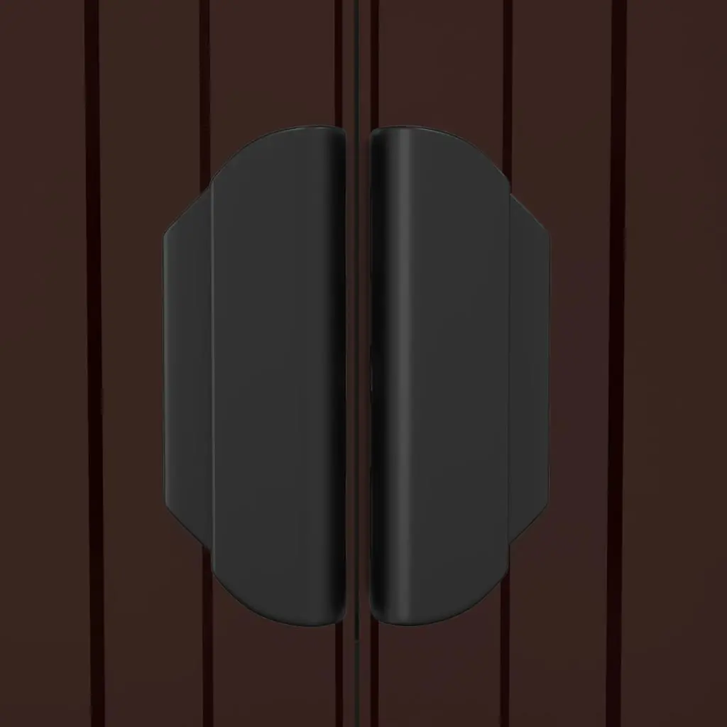 Garden Shed Galvanised Steel Large Dark Brown Outdoor Storage