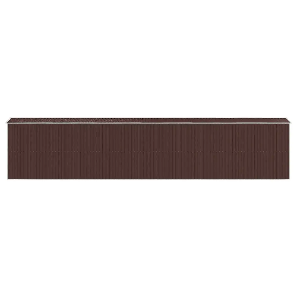 Garden Shed Galvanised Steel Dark Brown Outdoor Storage Tool Equipment 192x102x223cm