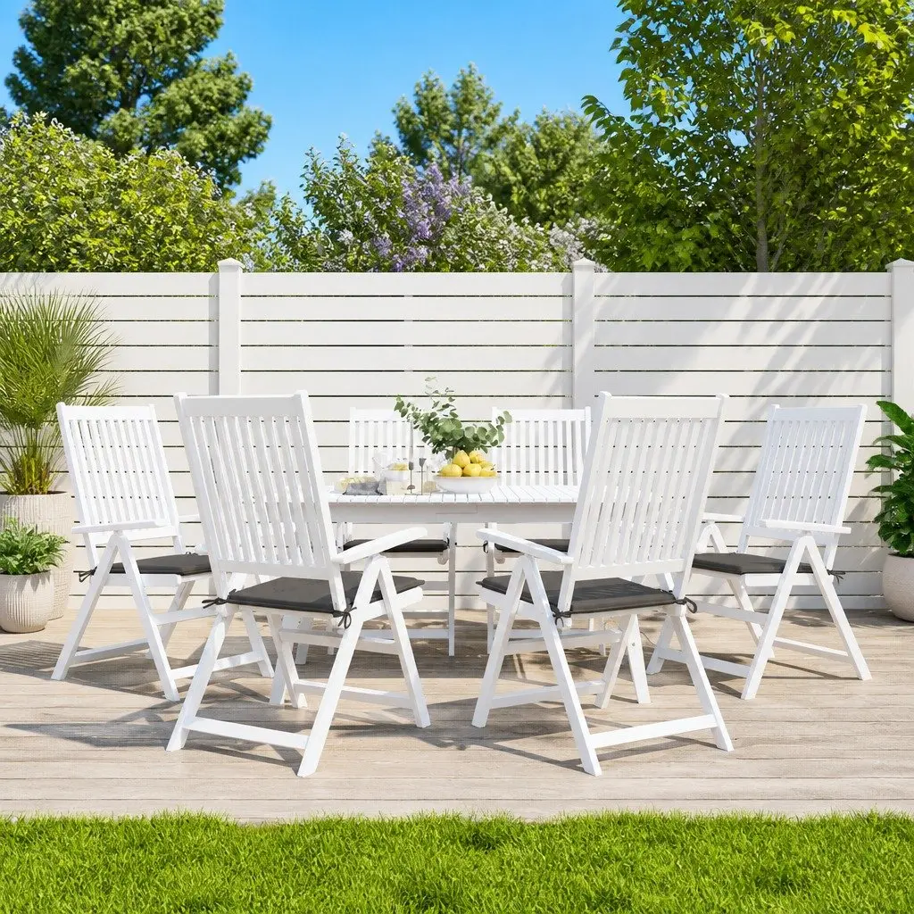 Garden Chair Cushions Oxford Fabric 40 x 40 cm Water-Resistant Anthracite 6 Piece