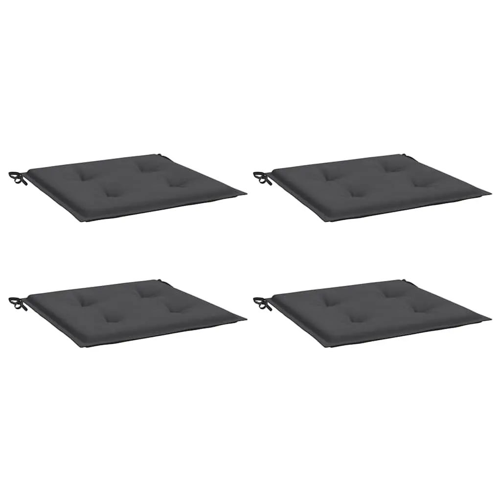 Outdoor Seat Pad Cushions Anthracite 50x50x4cm Oxford Fabric 4 Piece