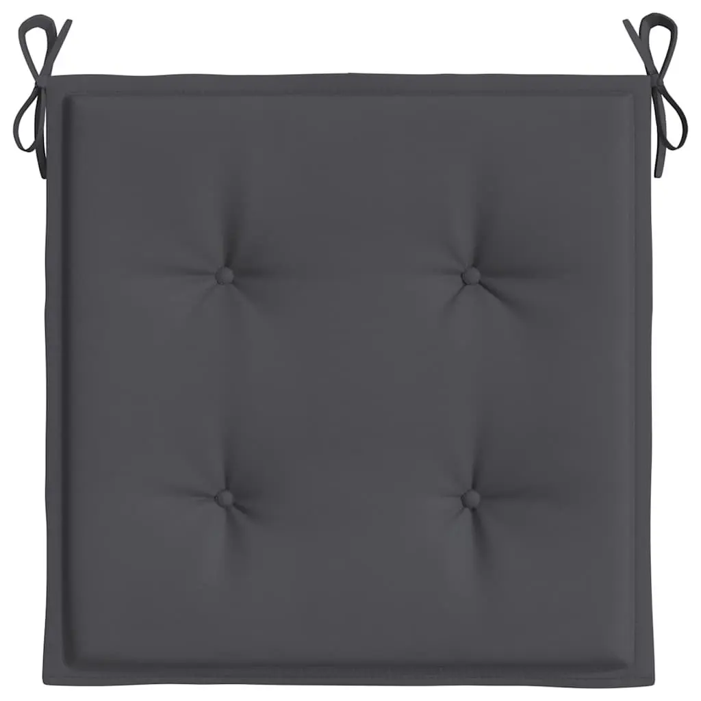 Outdoor Seat Pad Cushions Anthracite 50x50x4cm Oxford Fabric 4 Piece