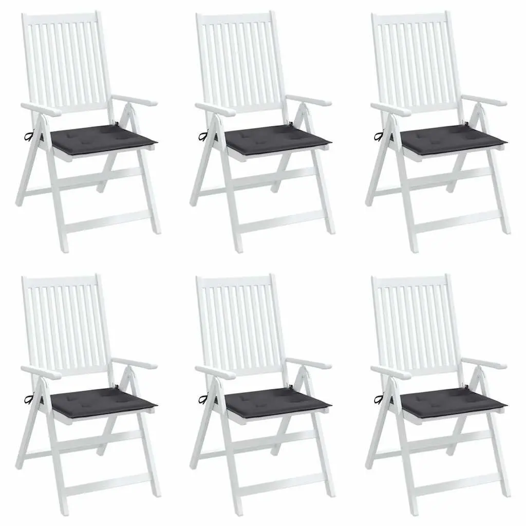 Outdoor Chair Cushions Oxford Fabric 50 x 50 cm Anthracite 6 Piece Set