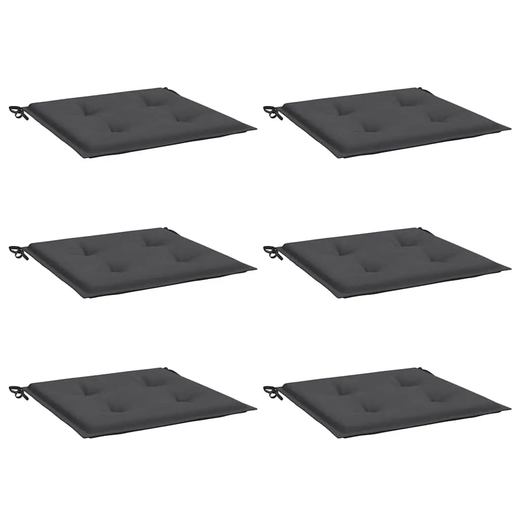 Outdoor Chair Cushions Oxford Fabric 50 x 50 cm Anthracite 6 Piece Set