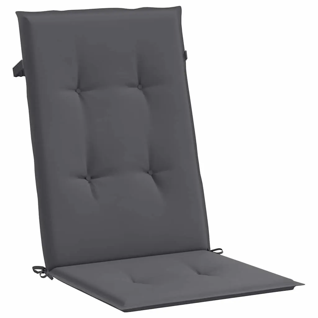 Outdoor Highback Chair Cushions 6 pcs Anthracite Garden Patio Seat Pad