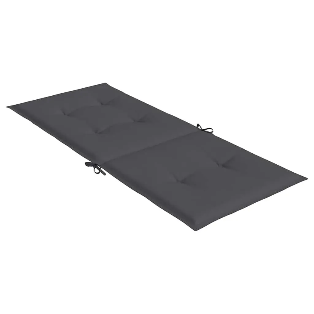 Outdoor Highback Chair Cushions 6 pcs Anthracite Garden Patio Seat Pad