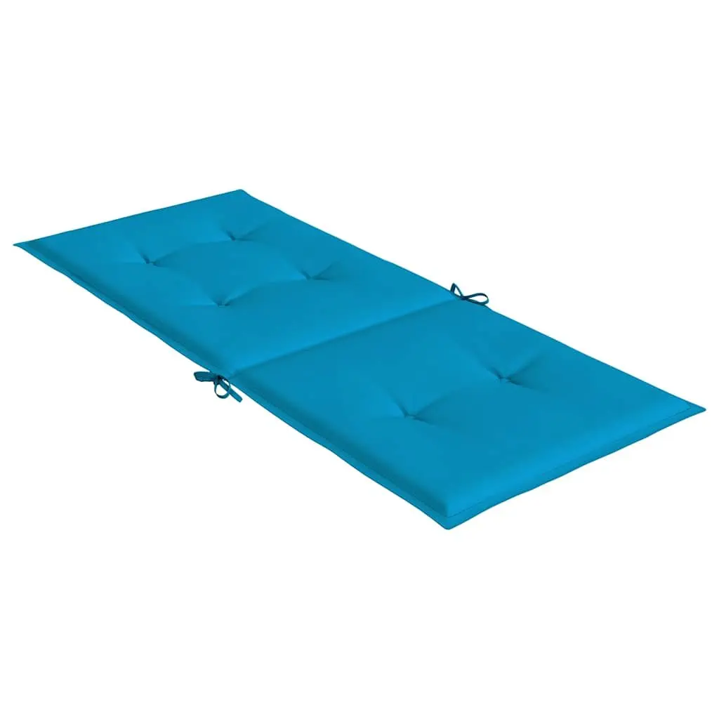 Garden Highback Chair Cushions 6 pcs Blue 120x50x3 cm Outdoor Furniture Pads