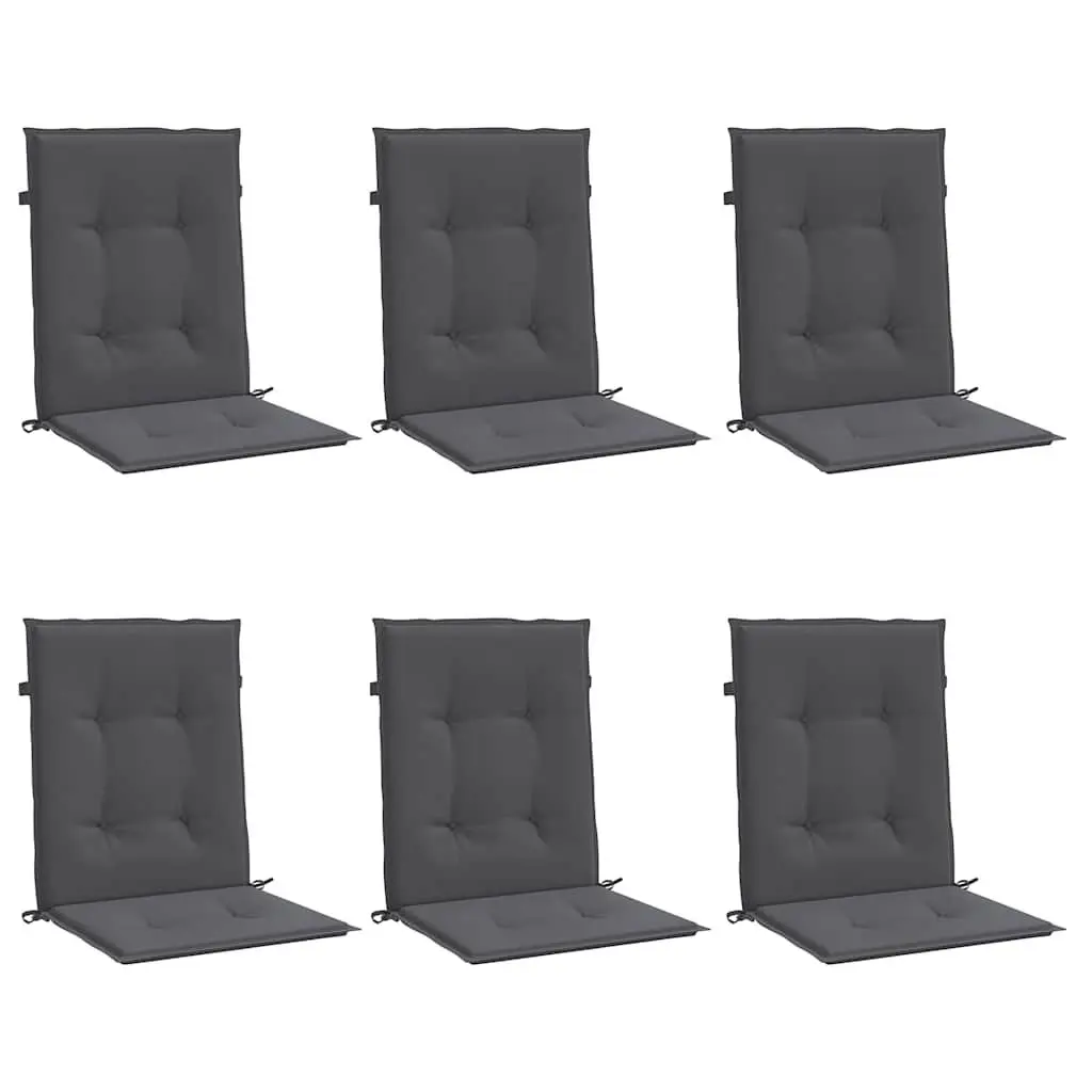 Garden Chair Cushions Oxford Fabric 100x50x3cm Anthracite Lowback Outdoor Patio Seat Pads