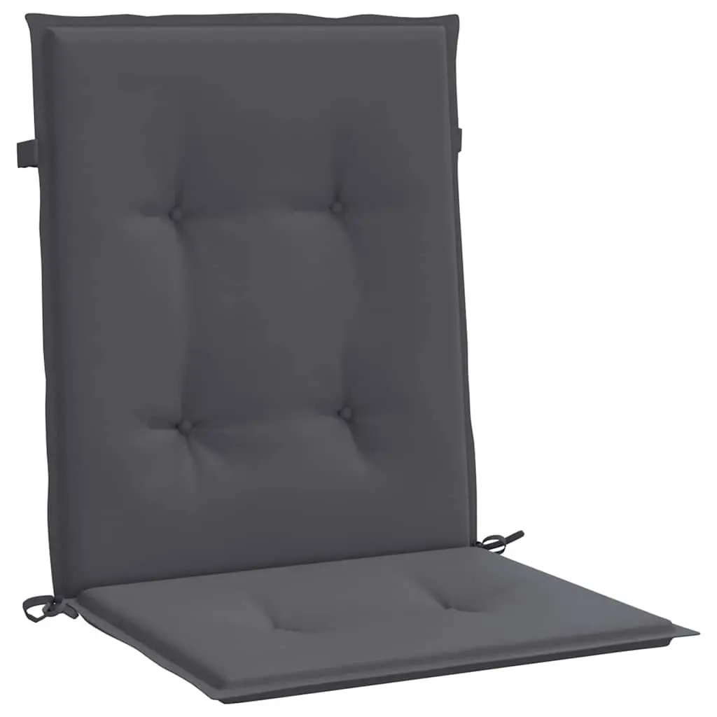 Garden Chair Cushions Oxford Fabric 100x50x3cm Anthracite Lowback Outdoor Patio Seat Pads