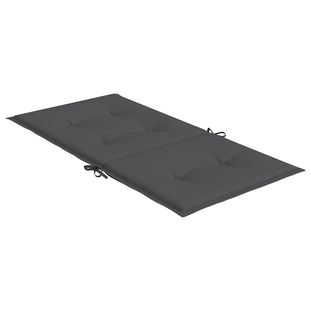 Garden Chair Cushions Oxford Fabric 100x50x3cm Anthracite Lowback Outdoor Patio Seat Pads
