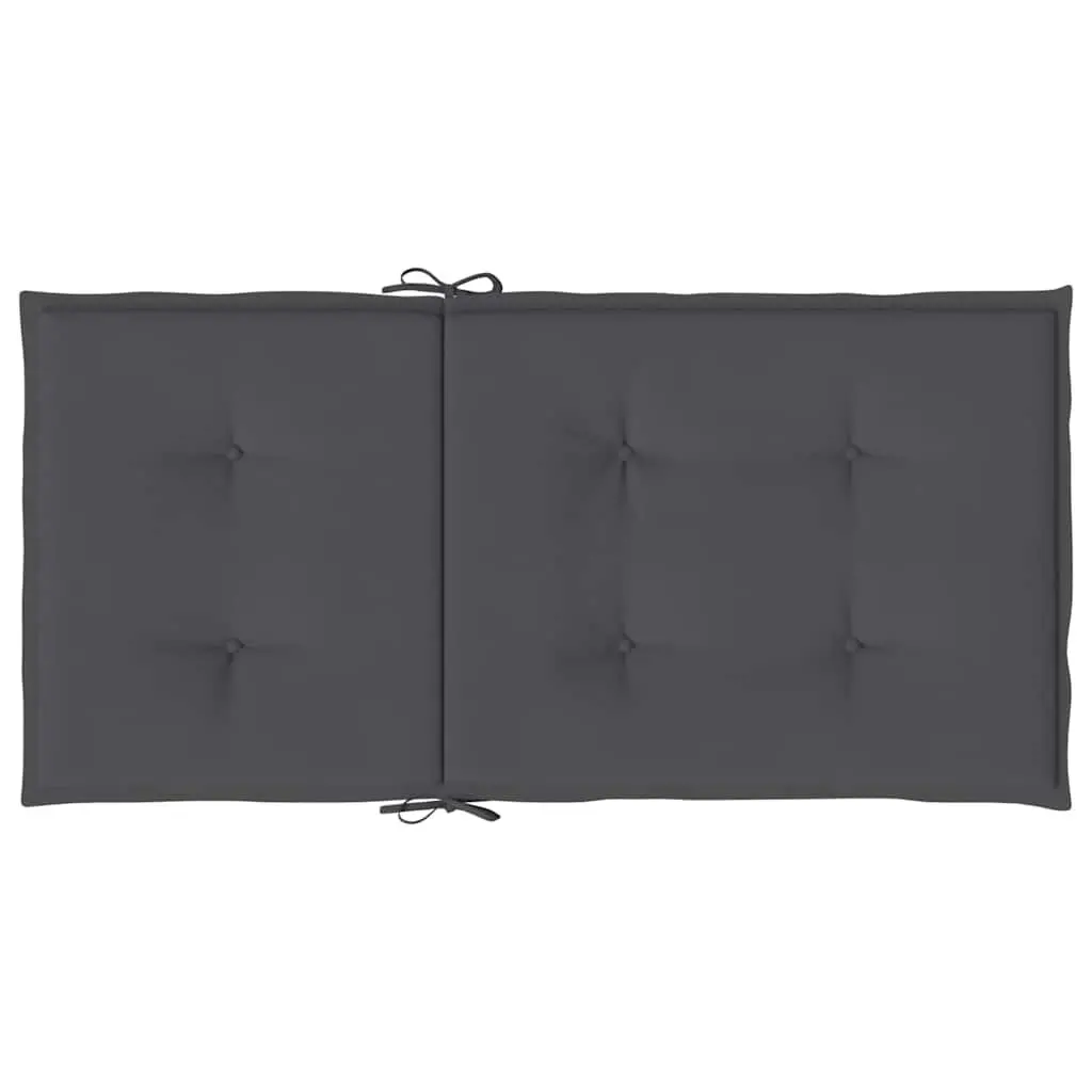 Garden Chair Cushions Oxford Fabric 100x50x3cm Anthracite Lowback Outdoor Patio Seat Pads