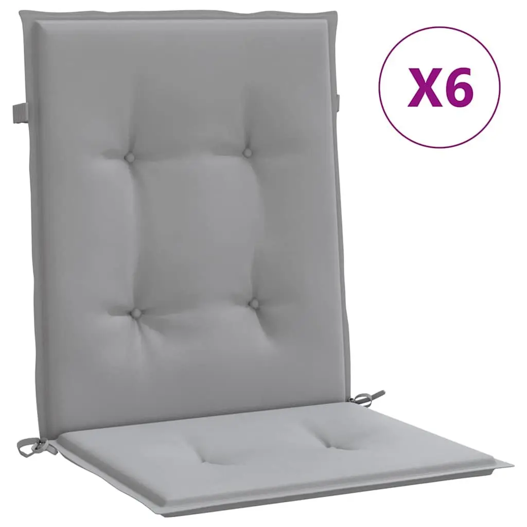 Garden Chair Cushion Oxford Fabric 100x50cm Grey Lowback Seat Pad