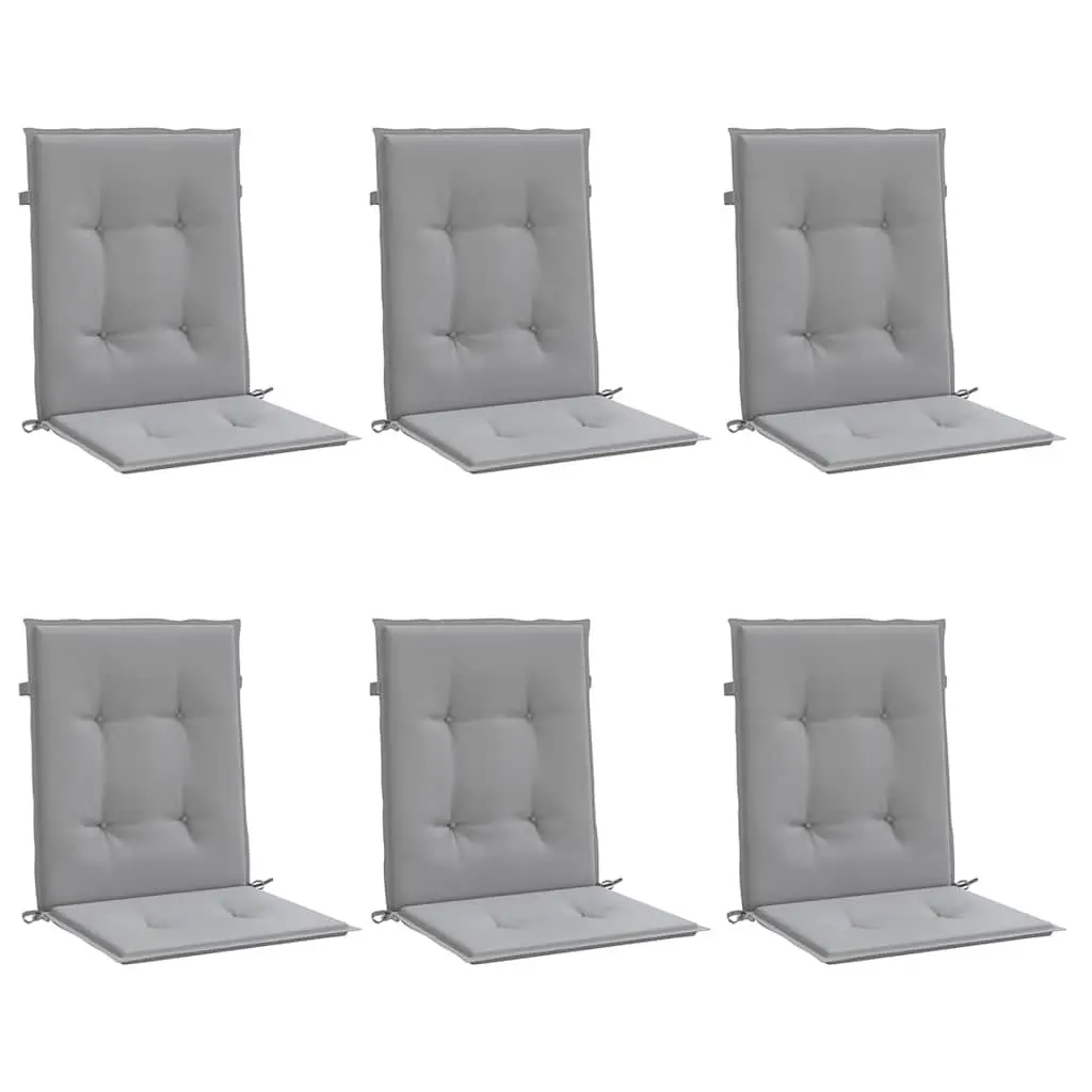 Garden Chair Cushion Oxford Fabric 100x50cm Grey Lowback Seat Pad