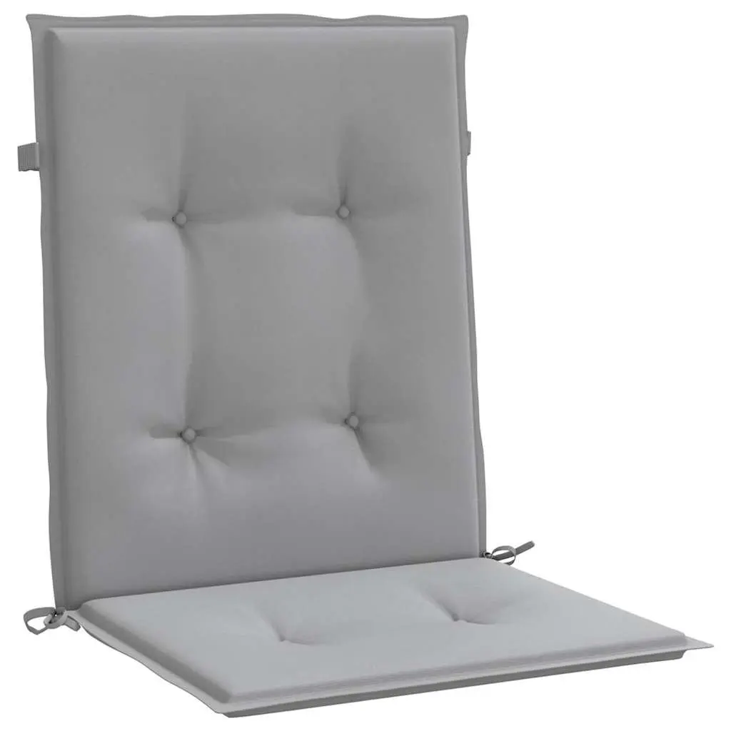 Garden Chair Cushion Oxford Fabric 100x50cm Grey Lowback Seat Pad
