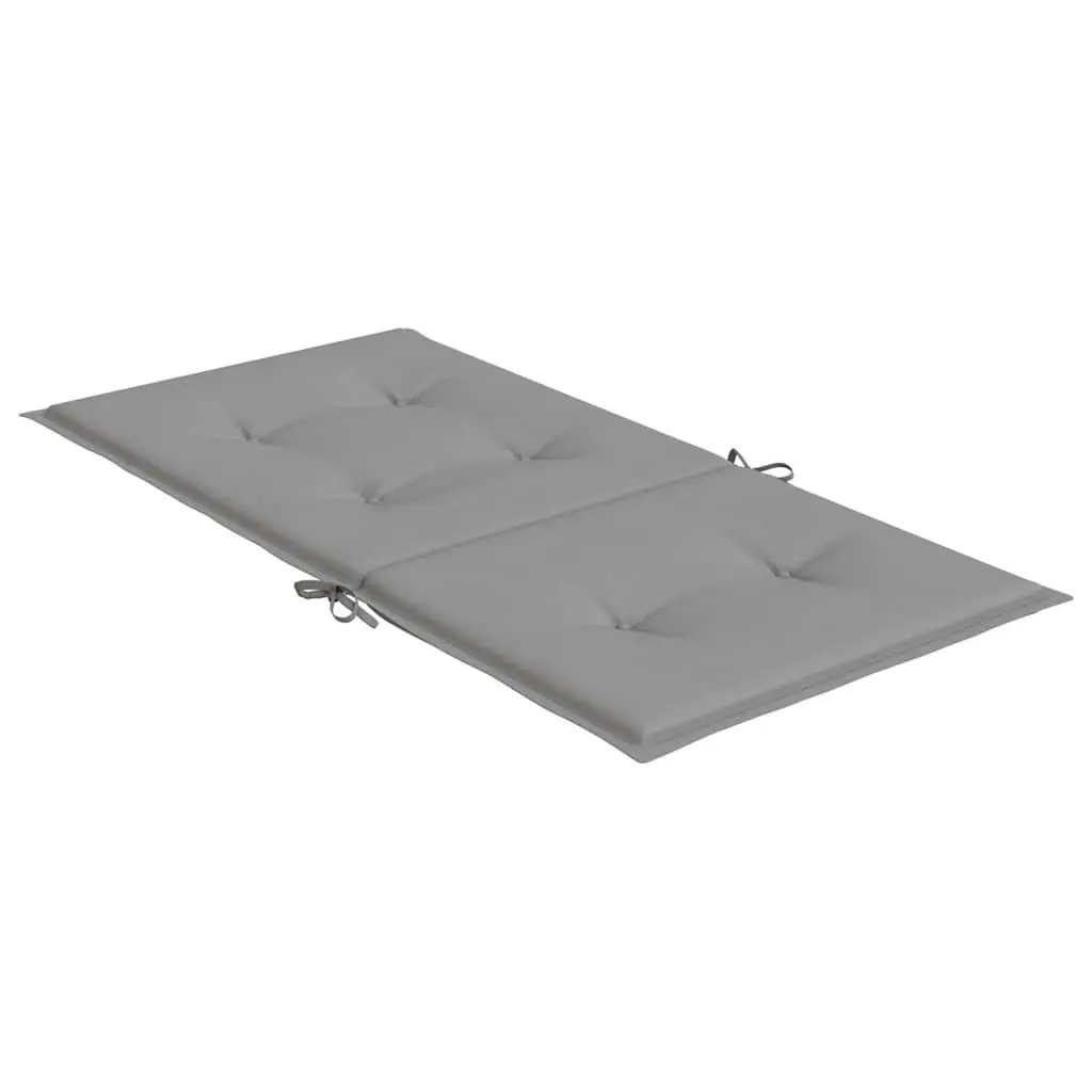 Garden Chair Cushion Oxford Fabric 100x50cm Grey Lowback Seat Pad