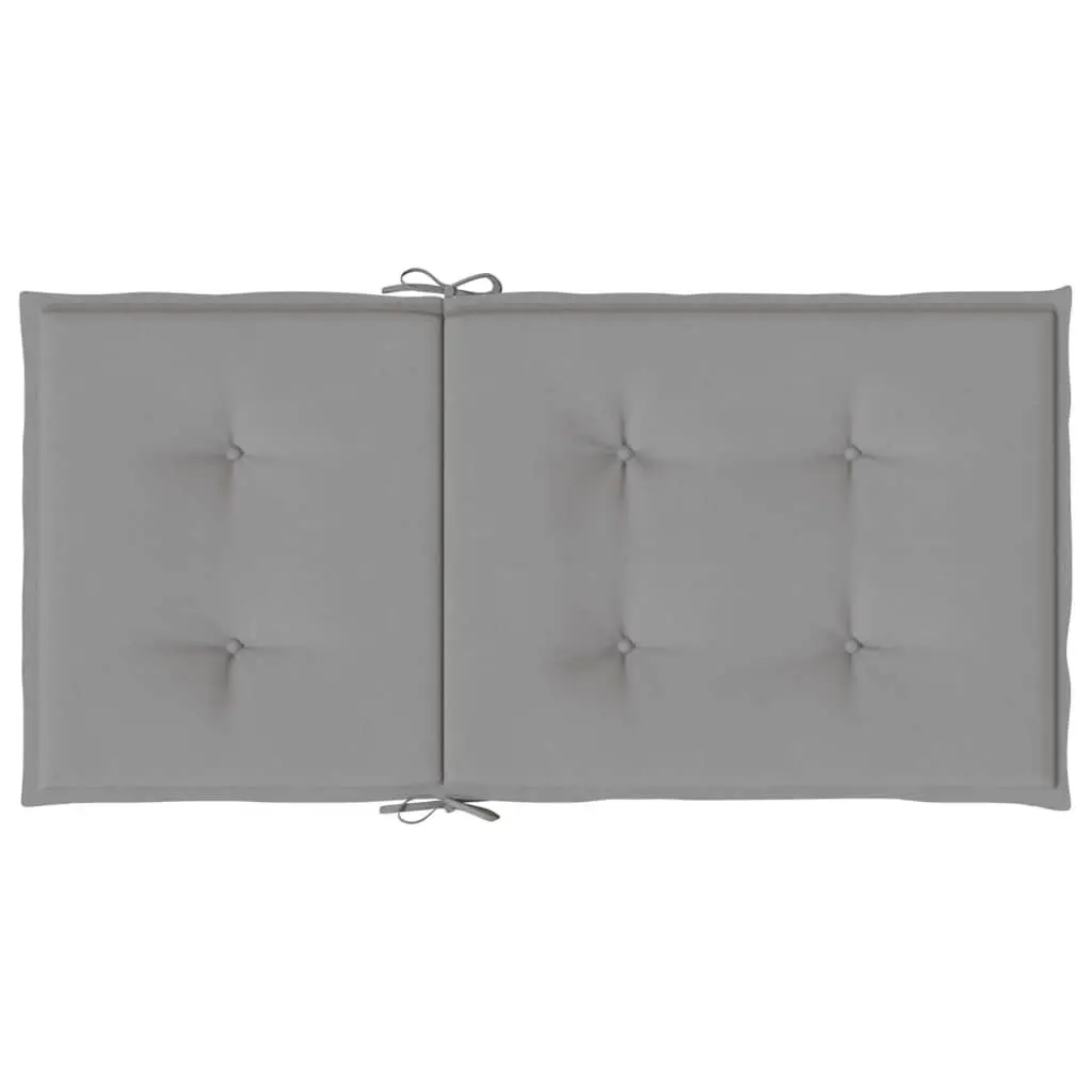 Garden Chair Cushion Oxford Fabric 100x50cm Grey Lowback Seat Pad