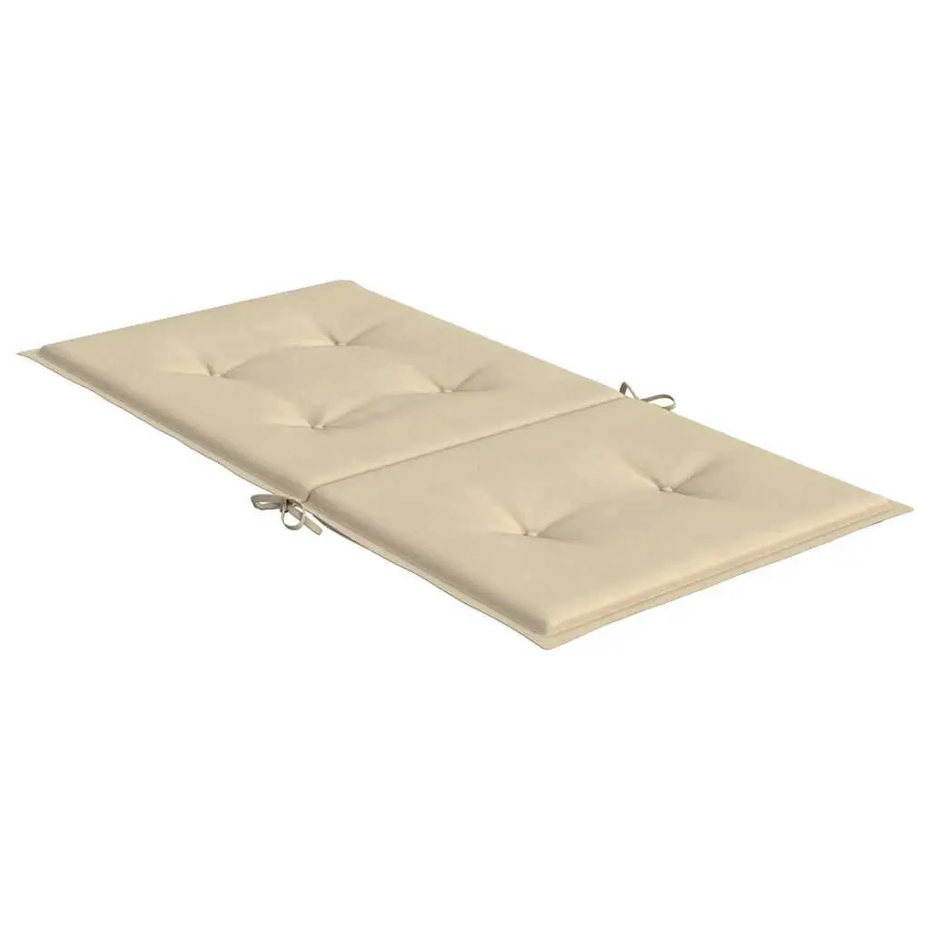 Garden Lowback Chair Cushions 6 pcs Beige Outdoor Patio Furniture Seat Pads